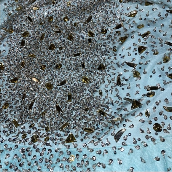 Terani Couture Gold Sequin Maxi Dress for Prom - Picture 3 of 10